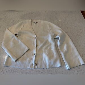 Banana Republic Button-Front Cotton-Silk Fitted Cardigan - size L